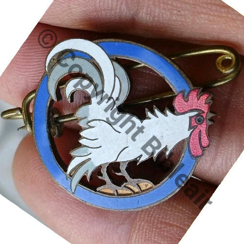 513  GAO.513 1939  Plume haute blanche Pieds argentes sol orange  A AUGIS LYON 2Lignes 2Anneaux Dos lisse Src.aetiusledernierdes... 210Eur01.26 